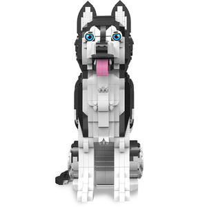 Masterpiece M23027 Schnauzer Husky Puppy Building <b>Blocks</b> Ornament Boys Girls Gift Assembly Building <b>Blocks</b> Toy - Product Image 2