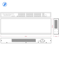 Commutateur Réseau Core d'Ingénierie de Sécurité POE Gigabit 24 Ports de Qualité Industrielle Marque HUAYU 28 Gbit/s 2 Ports Électriques 1 Optique