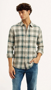 Men Oxford Checked Cotton Shirt Casual Wear Slim Fit Long Sleeve Premium Quality Export Wholesale Apparel Supplier - Product Image 3