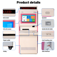 Máquina de Quiosco de Autoservicio Inteligente de Fábrica OEM China con Lector de Tarjetas, Impresora y Pago por Código QR para Bancos, Supermercados y Hoteles