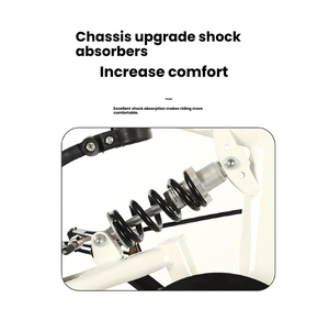 Vélo pliant personnalisé avec logo, cadeau pour concessionnaires automobiles <span class=keywords><strong>4S</strong></span>, vente en gros, vitesses variables, amortisseurs avant et arrière, cadre en acier au carbone - Product Image 4