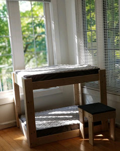 Houten Verhoogd Hondenbed Platform Met 2 Treden Groot Hondenstapelbed Voor 2 Grote Honden - Product Image 4