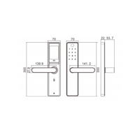 Serrure de sécurité intelligente fiable en alliage d'aluminium, serrure électronique HR, Tuya WiFi, empreinte digitale, mot de passe, carte-clé pour maison et appartement