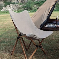 Chaise de camping papillon moderne de luxe en métal et aluminium, tissu Oxford 600D, design pliable, facile à transporter, pour la randonnée et la pêche en extérieur