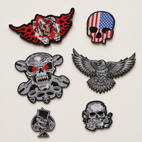 Patch brodé thermocollant ou à coudre avec support Velcro, vente en gros pour vêtements, vestes et gilets