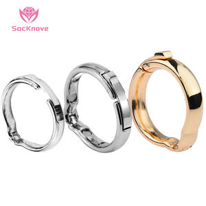 SacKnove Cheap Toy Mens Reusable Golden Sliver Steel Scrotum Uncircumcised Penis Delay Time Permanent Magnet Cock <strong>Phimosis</strong> <strong>Ring</strong> - Product Image 1