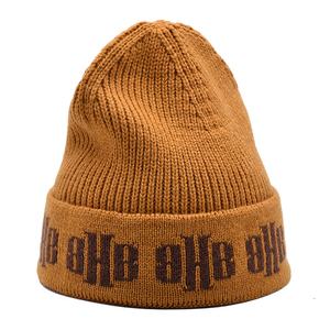 Gorro acrílico marrón al por mayor logotipo bordado personalizado gorro de invierno tejido acanalado de alta calidad - Product Image 3