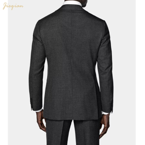 Traje de Hombre a Medida de la Serie Drago en Mezcla de Lana con Diseño Houndstooth - Traje de Lujo de 2 Piezas, Corte Entallado, para Negocios, Bodas y Eventos Formales - Product Image 3