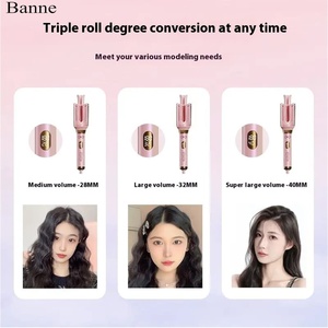 Banne Máy uốn tóc xoắn ốc tự động Máy uốn tóc xoay 28/32/40mm Máy tạo kiểu tóc làm nóng nhanh - Product Image 5