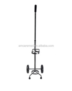 <span class=keywords><strong>Chrome</strong></span> mạ thép oxy y tế chai giỏ hàng Xi lanh khí Xe đẩy cho bệnh viện Xe đẩy xi lanh xi lanh giỏ hàng - Product Image 4
