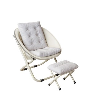 Foldable Garden Chair Round Outdoor Portable Camping Chair With Backrest For Balcony Living Room Leisure Use - Product Image 5