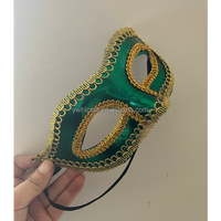 Masque de Mardi Gras HLC violet et vert, masque de carnaval, masques de costume de mascarade pour le Mardi Gras, les défilés et les fêtes de la Nouvelle-Orléans NOLA