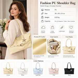 Elegante Bolso de Mano de Cuero PU para Mujer, Bolso de Hombro de Gran Capacidad con Asa Superior para el Trabajo, Venta al Por Mayor Personalizada - Product Image 1