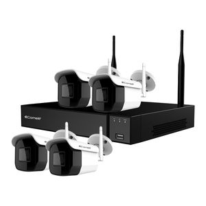Kit de Vigilancia IP Wi-Fi Comelit, 4 Cámaras, 1 NVR, 1 TB, Almacenamiento en la Nube H.265, Visión Nocturna, Impermeable - Product Image 4