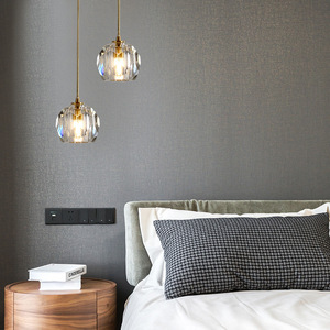 Lampadario a più teste in rame e cristallo per sala da pranzo e bar, squisita lampada a sospensione in vetro con lampadine G9 per caffetteria, comodino e soggiorno - Product Image 4