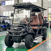 CAMP 4 Tekerlekli Elektrikli Golf Arabası 6 Kişilik Golf Arabası 72V Lityum Pil Sokakta Kullanıma Uygun, ABD'ye Hızlı Kargo ile