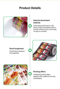 Película Laminada para Envasado de Alimentos Secos, Papas Fritas, Rollo de Película de Alta Barrera, Anti Humedad - Product Image 6