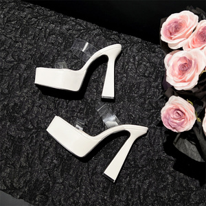 Sandalias de Tacón Alto con Punta Abierta, Super Elegantes, Delgadas, Nuevas y Hermosas, con Pegamento de Vidrio, a la Moda 2024 - Product Image 6