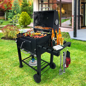 เตาบาร์บีคิวถ่านขนาดใหญ่พิเศษ HONGYI สำหรับ 10+ คน พร้อมรถเข็นสำหรับสวนกลางแจ้ง ดีไซน์ทันสมัย คุณภาพเยี่ยม - Product Image 3