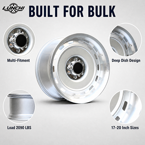 Rueda de Aleación de Perfil Profundo 17X9J 20X10 20X9, Multiajuste 5X127 6X139.7, Estilo Steelie para Camionetas Todoterreno y SUVs, Venta al por Mayor OEM - Product Image 3