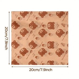 Papel de Hornear Desechable a Prueba de Aceite, con Protección Contra Absorción de Grasa, para Empaque de Sándwiches con Diseño Temático, Reciclable, Venta al Por Mayor de Fábrica - Product Image 5
