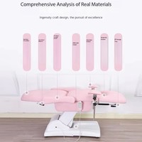 Table d'examen gynécologique et obstétrical électrique pour hôpital, en cuir PU, design moderne, multifonctionnelle, pliable et réglable en hauteur