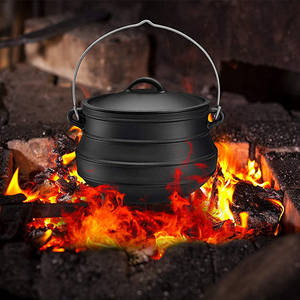 Ustensiles de cuisine d'extérieur <span class=keywords><strong>en</strong></span> <span class=keywords><strong>fonte</strong></span> pour four néerlandais Camping Plusieurs tailles avec couvercle Marmites africaines - Product Image 4