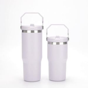 Gobelet isotherme de voyage avec poignée, tasse à double paroi en acier inoxydable de 30 oz pour les trajets quotidiens - Product Image 3