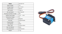 Servomoteur sans noyau 11kgf 7.4V à engrenages entièrement métalliques 360 degrés TTL 0.09s Mini programmable pour RC Crawler Bras robotisé Direction