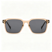 Lunettes de soleil polarisées personnalisées avec logo, monture carrée en acétate, style tendance, protection solaire, vente en gros usine 2026