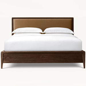 Винтажная Роскошная однотонная деревянная каркасная тканевая панель для внутренней мебели двуспальные кровати с мягкой обивкой - Product Image 4