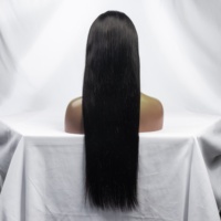 Perruque en cheveux humains bruts de haute qualité, très vendue, 100% cheveux humains, fabriquée à la machine, lisse, en U, pour femmes noires