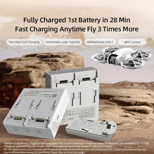 Chargeur de batterie intelligent double canal NC016 avec batterie intégrée de 10000 mAh pour drone DJI Neo, étui de charge rapide avec certifications CE, FCC, RoHS - Product Image 1