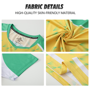 Maillots de volley-ball personnalisés en gros – Nouveau design avec impression sublimée du nom de votre équipe – Maillots de volley-ball bleus pour hommes et femmes Wv55 - Product Image 6