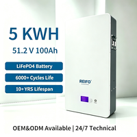 Batterie lithium-ion 5KWH 100Ah 51.2V de qualité A+ pour système d'énergie solaire hybride domestique, norme européenne