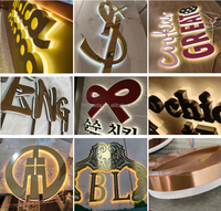 Logos et lettres de bâtiment rétroéclairés 3D personnalisés pour la publicité et l'éclairage Hôtels Bureaux Salles de conférence Instructions d'étage