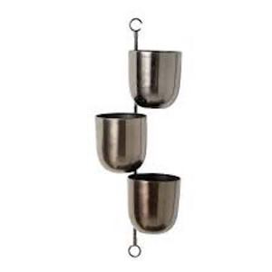 Support suspendu rond en métal de fer, support mural enduit de poudre noire, jardinière de maison, hôtel, décoration de salon, jardinière murale Design de luxe - Product Image 2