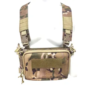 outdoor hiking camping tactical front utility multifunctional shoulder rig vest pack chest rig bag