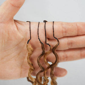 Nouvelle Arrivée - Extensions de <span class=keywords><strong>Cheveux</strong></span> Humains au Crochet Effet Plume, Pré-Bouclées, Ombrées, Boucles Birmanes, Style Bohème - Fabricant de <span class=keywords><strong>Cheveux</strong></span> Humains - Product Image 3