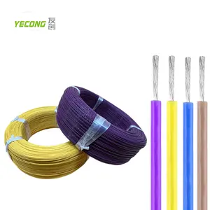 Alambre Chapado en plata ptfe 26 awg, alambre de resistencia al calor Ptfe aislado, alambre de cobre y níquel eléctrico