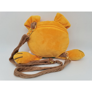 Designer ladies Durable cute Luxe Yellow's young plush shoulder bag with logo - Product Image 2