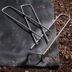 Estacas de jardín de 6 pulgadas, <span class=keywords><strong>grapas</strong></span> de paisaje galvanizadas, <span class=keywords><strong>grapas</strong></span> de césped tipo U verde para césped <span class=keywords><strong>artificial</strong></span>, estacas de pasadores de césped a prueba de óxido - Product Image 5