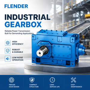 Caja de Engranajes Helicoidales Cónicos Verticales Serie H/B de Flenders B3SV08, Rodamientos Reforzados, Color Azul Cielo RAL 5015, Carcasa de Alta Resistencia para - Product Image 1