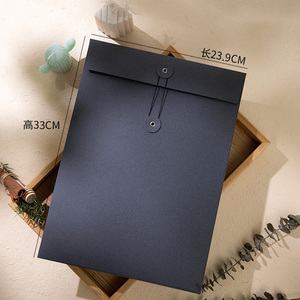 Enveloppes cadeaux en papier kraft avec logo personnalisé, fermeture à cordon, fermoir vintage, lamination colorée, sacs imprimés pour documents - Product Image 3