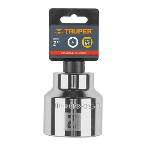 Truper D-3464-H 2 '6 punti di chiave a bussola cromata 3/4' Drive con caratteristiche quadrate Torx esagonale per manutenzione riparazione OEM personalizzabile - Product Image 1