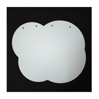 Cercles en aluminium vierges pour sublimation, tailles personnalisées 6'', 8'', 10'', 12'', surface enduite, service de découpe, blanc