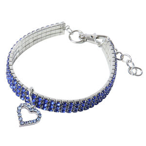 <span class=keywords><strong>Collar</strong></span> de perro ajustable con diamantes de imitación ostentosos para gatos y cachorros lindos - Product Image 2