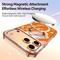 Coque de téléphone magnétique de luxe en PC électroplaqué pour iPhone 18 Pro 17 Pro, protection anti-chute pour iPhone 18 17 Pro Max