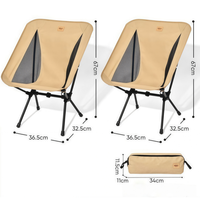 Chaise pliante portable ultralégère en aluminium avec tissu Oxford renforcé, siège compact pour le camping, la randonnée, la pêche, la plage, les pique-niques et les voyages