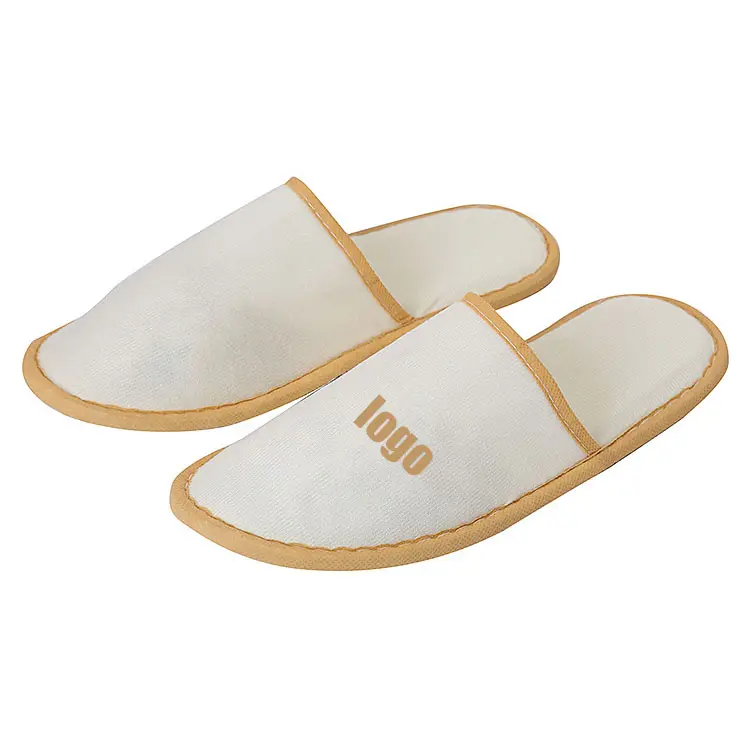 Red Pine Factory Wholesale Bulk Hotel Slippers Non Woven Closed Toe Personalized Hotel Slippers With Logo